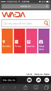 wada.vn homepage mobile version