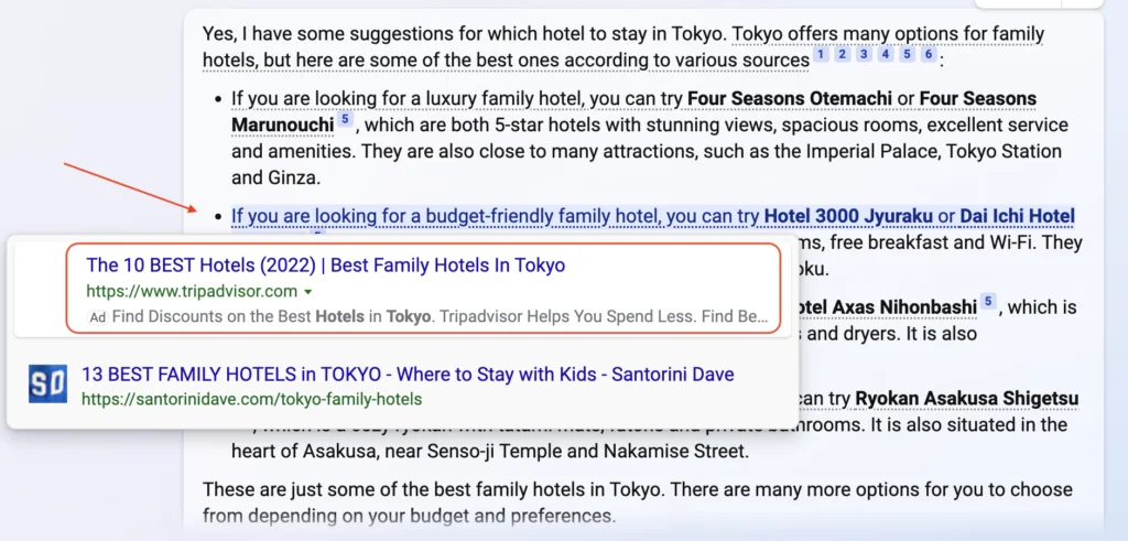 best hotels in Tokyo ads from Bing Feb 2023 2