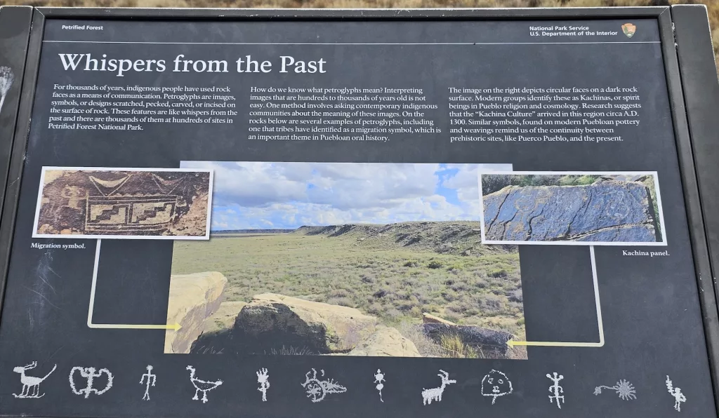 petroglyphs at the petrified forest national park dec 2023