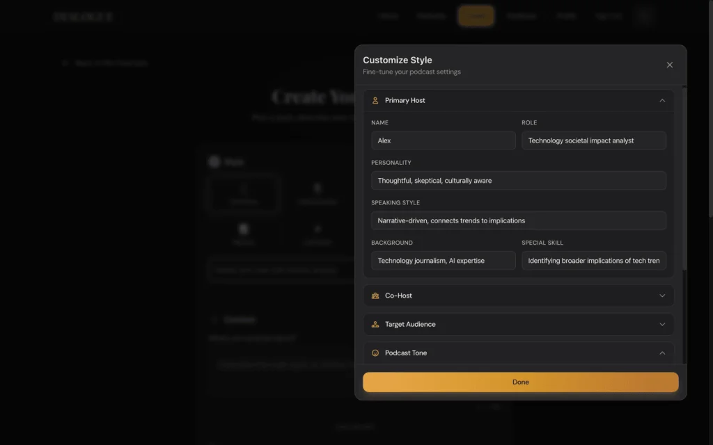 DIALØGUE podcast styles